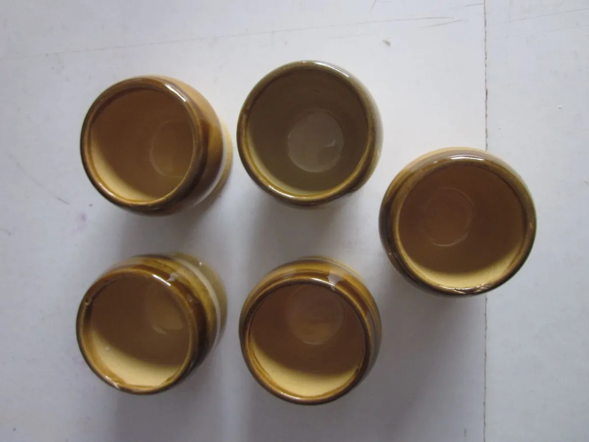 TG Green "Granville" Stoneware Glazed Egg Cups X5 - Image 2