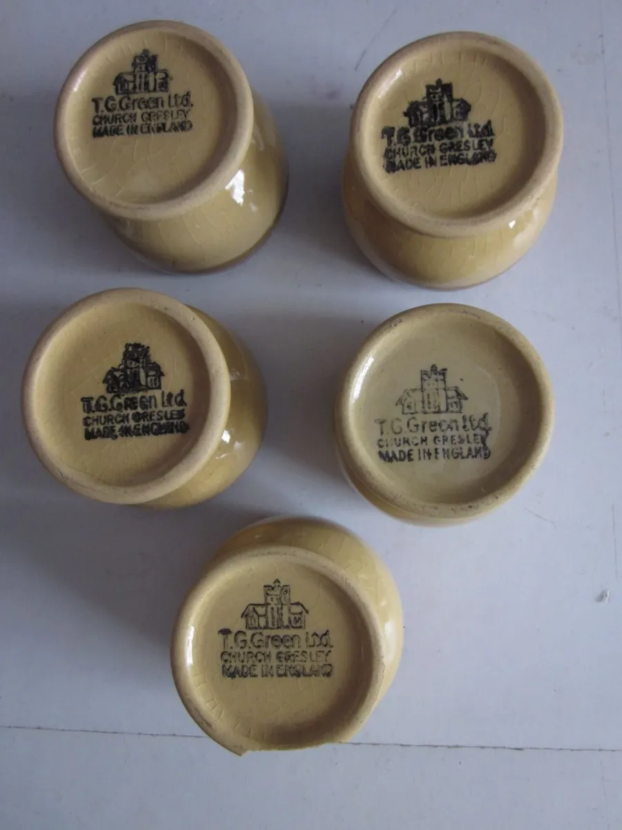 TG Green "Granville" Stoneware Glazed Egg Cups X5 - Image 3