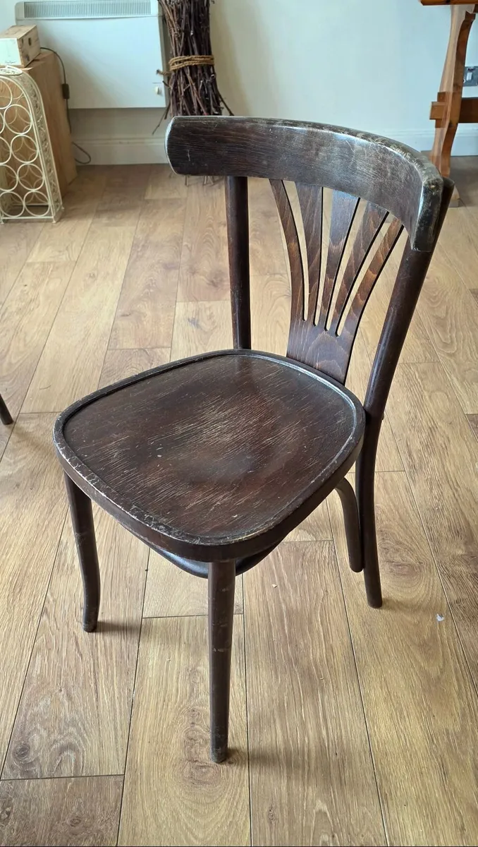 Set of 4 Bentwood Chairs Fameg Bistro Fan - Image 2
