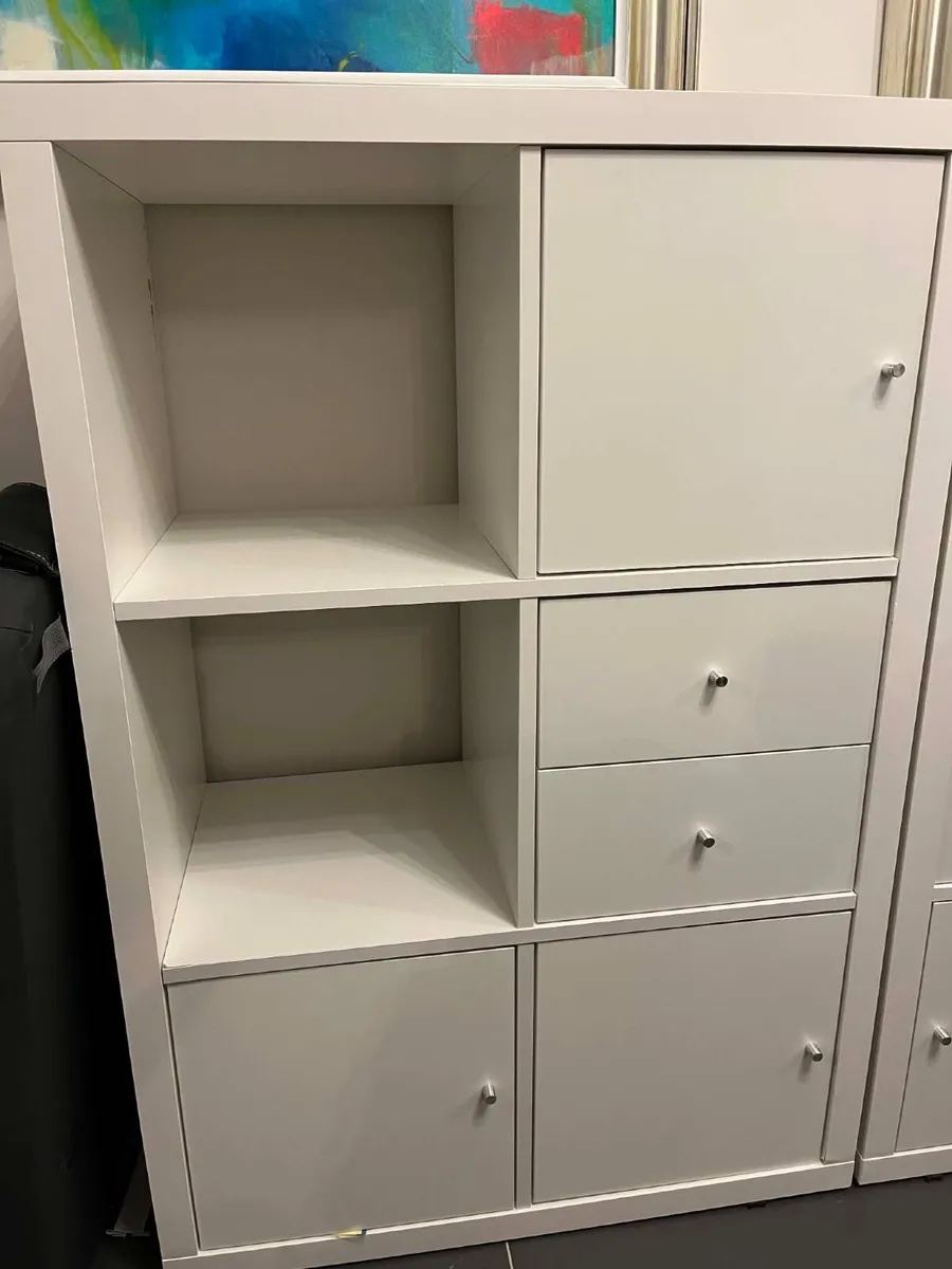 IKEA Kallax Shelving Unit 2x3 White with 4 Inserts - Image 1