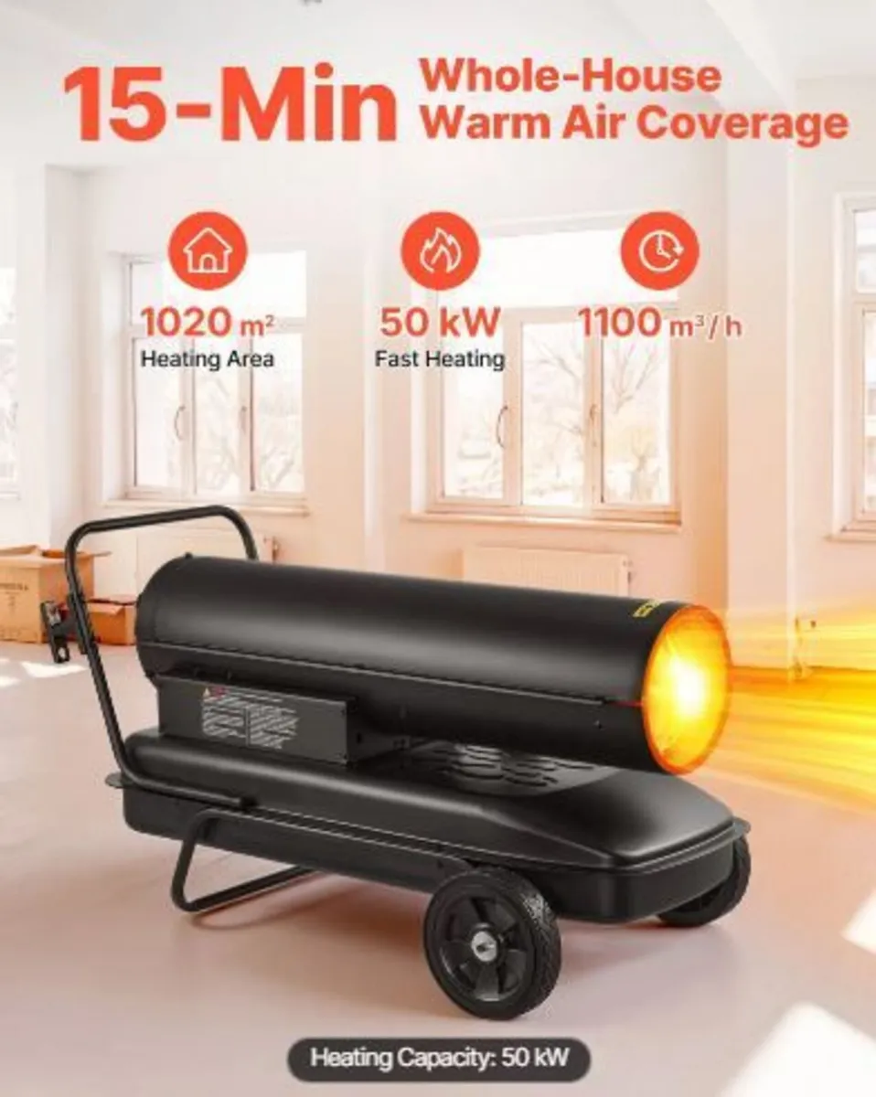 50kW Forced Air Kerosene Diesel Heater - Image 2