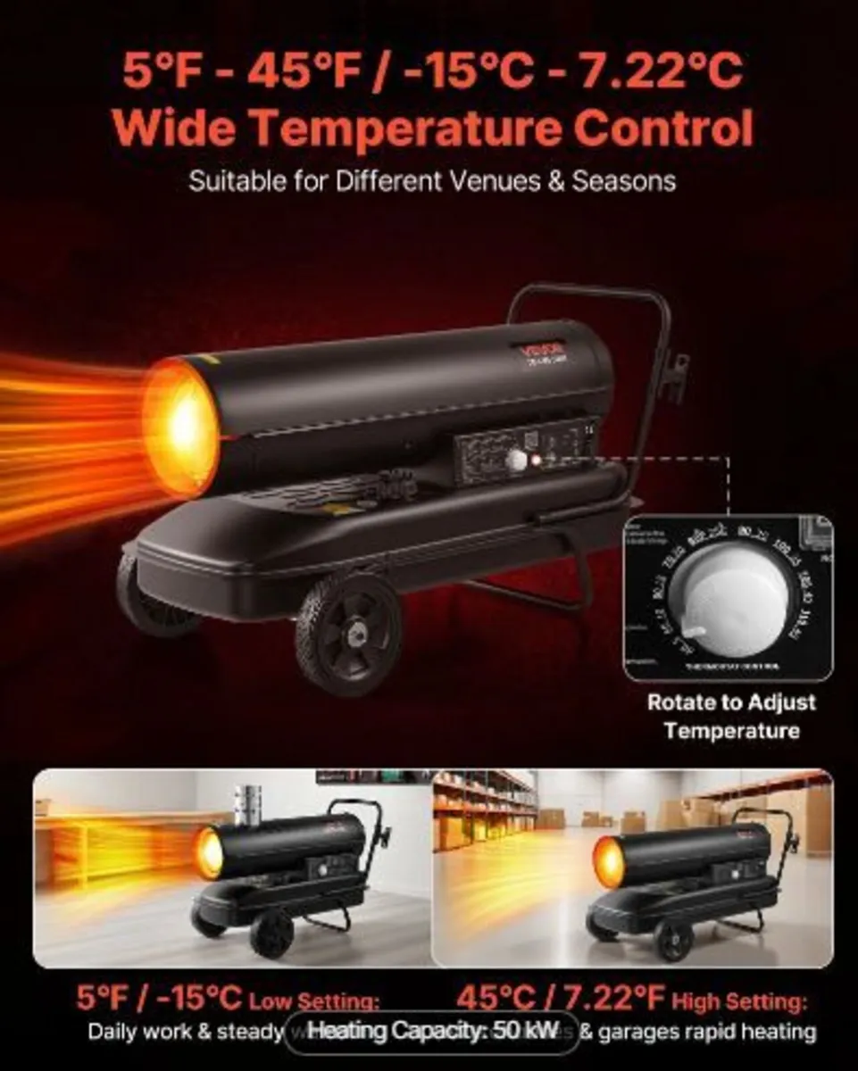 50kW Forced Air Kerosene Diesel Heater - Image 4