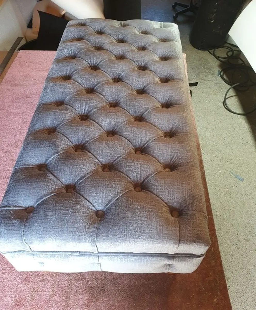 Made to order button pouffe / footstool - Image 2