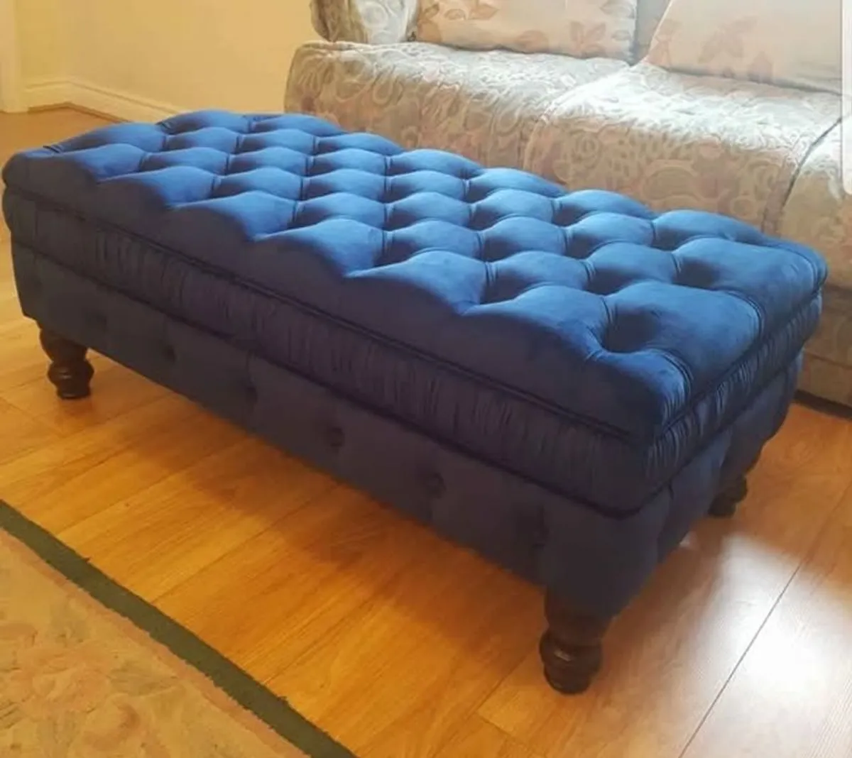 Made to order button pouffe / footstool - Image 3