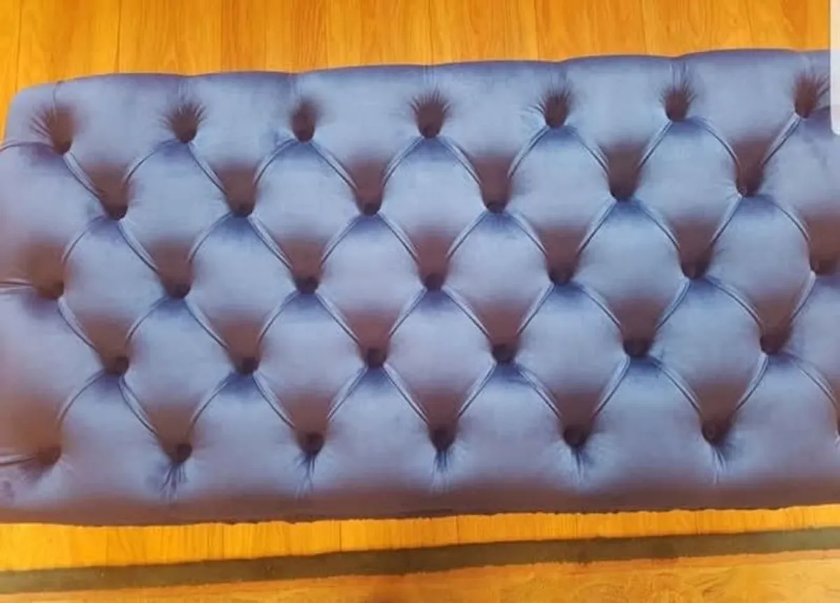 Made to order button pouffe / footstool - Image 4
