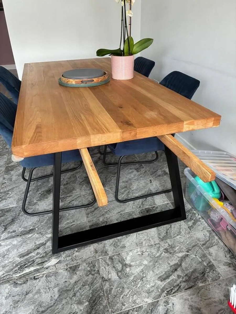 Solid Oak extension leaf 500mm x 950mm for dining table - Image 2