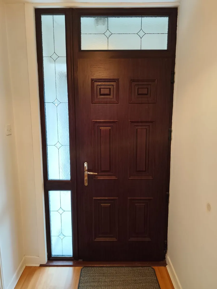 PVC Front Door with Side & Upper Window Panels - Image 1