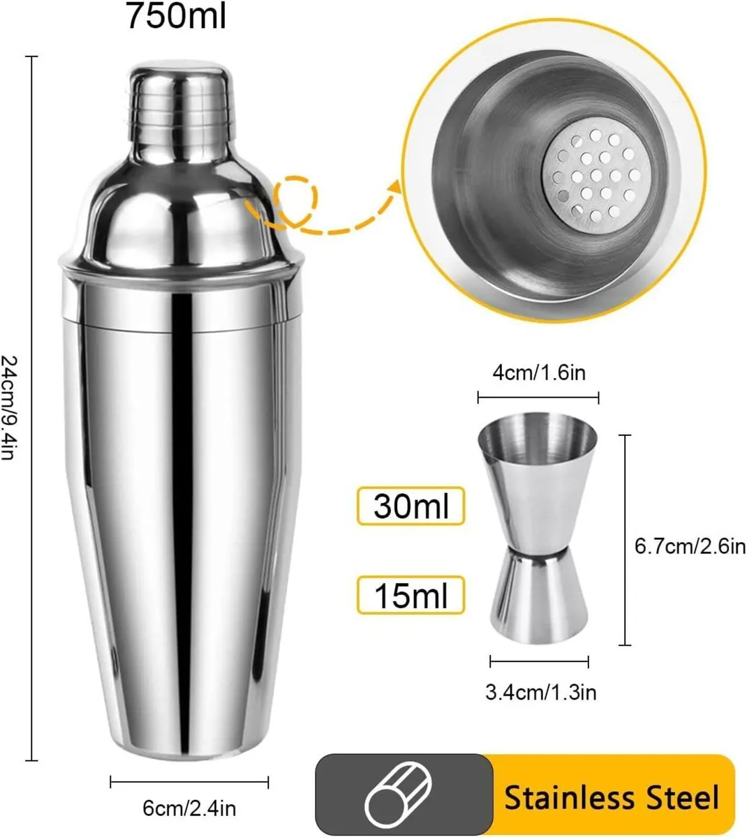 Cocktail Shaker Kit 12-Piece Set with Stand - Image 3