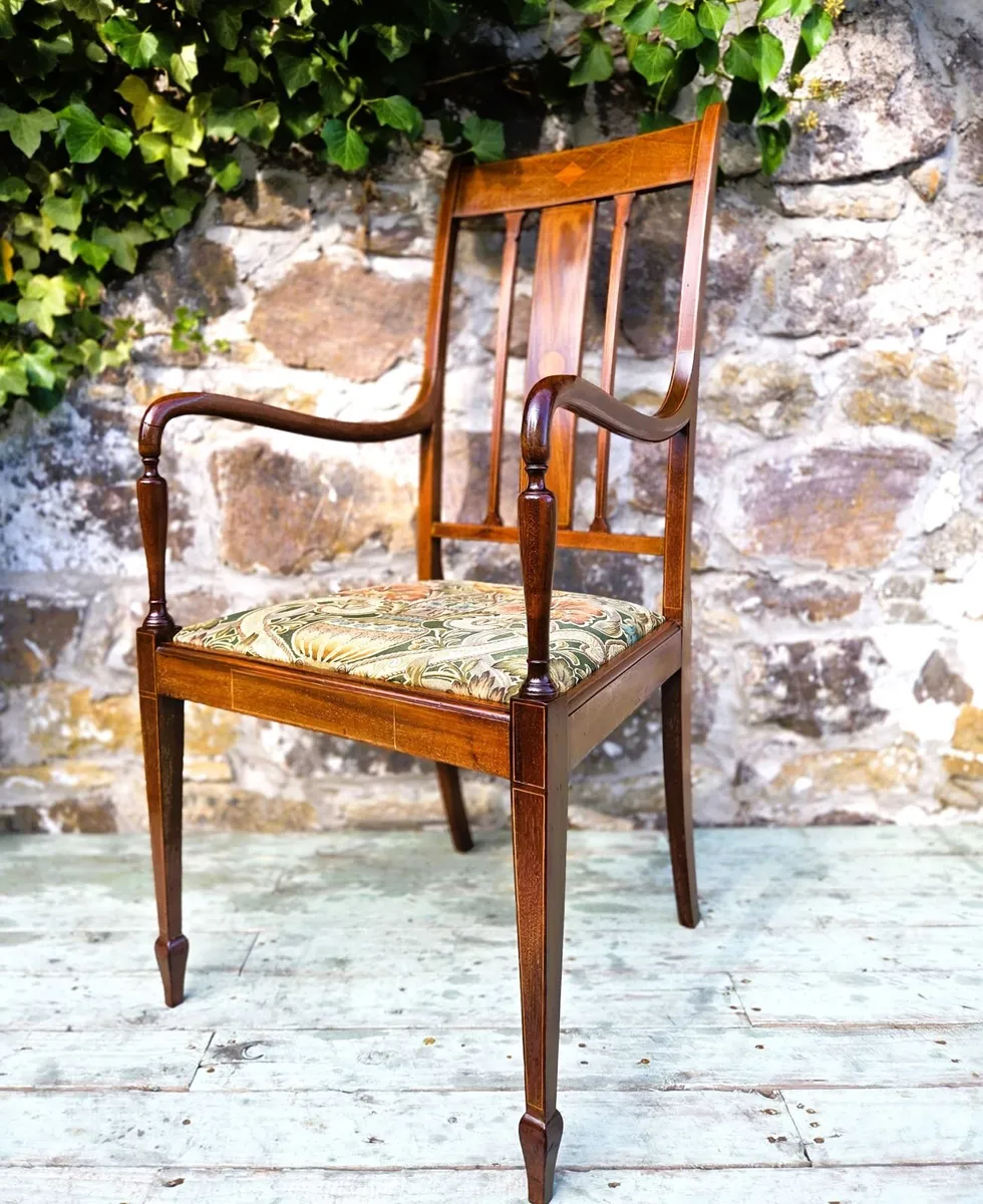 Edwardian Mahogany Armchair- Circa 1905 - Image 2
