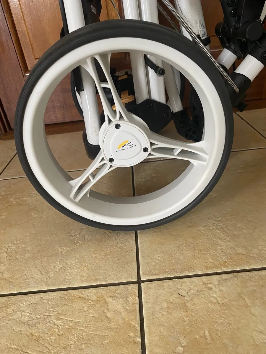 POWAKADDY 3 Wheel Push Trolley & Brake As New - Image 2