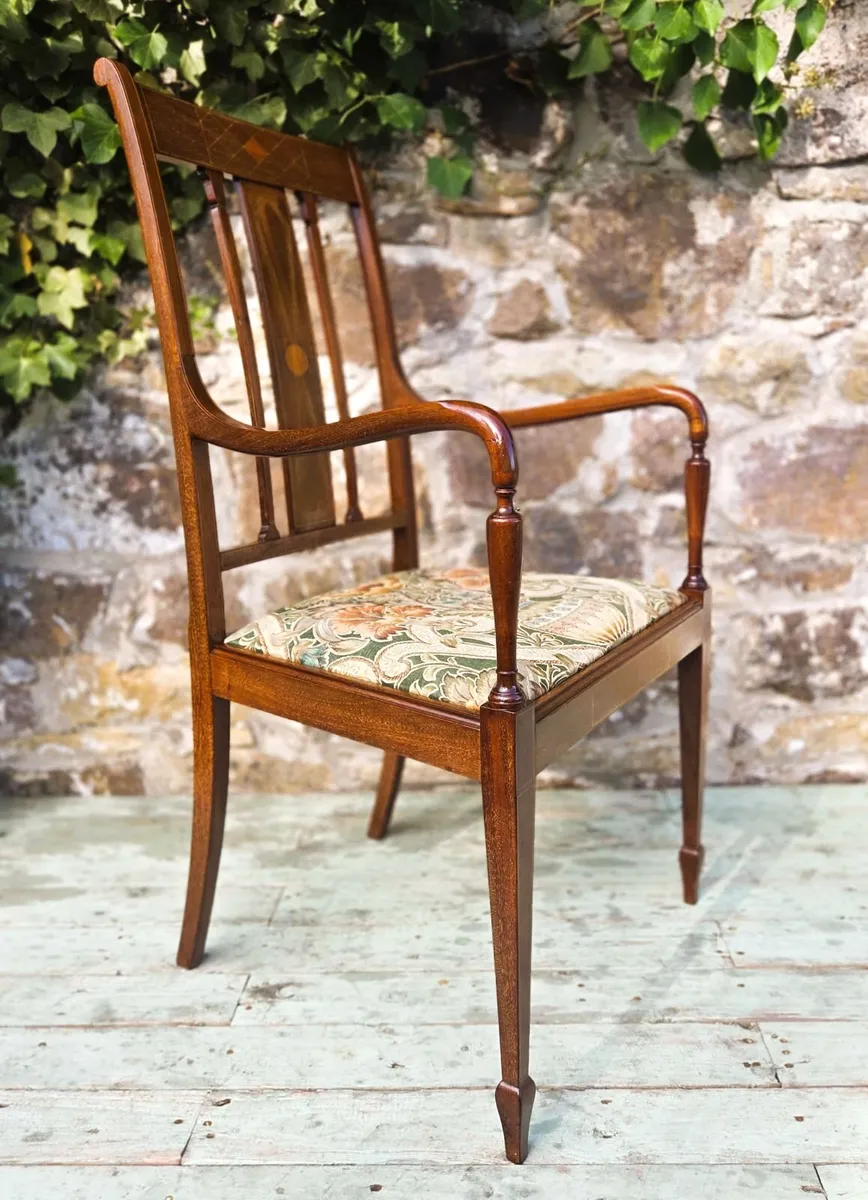 Edwardian Mahogany Armchair- Circa 1905 - Image 1