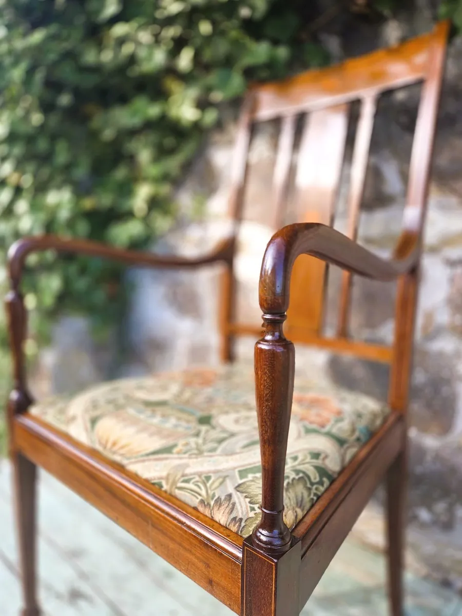 Edwardian Mahogany Armchair- Circa 1905 - Image 4