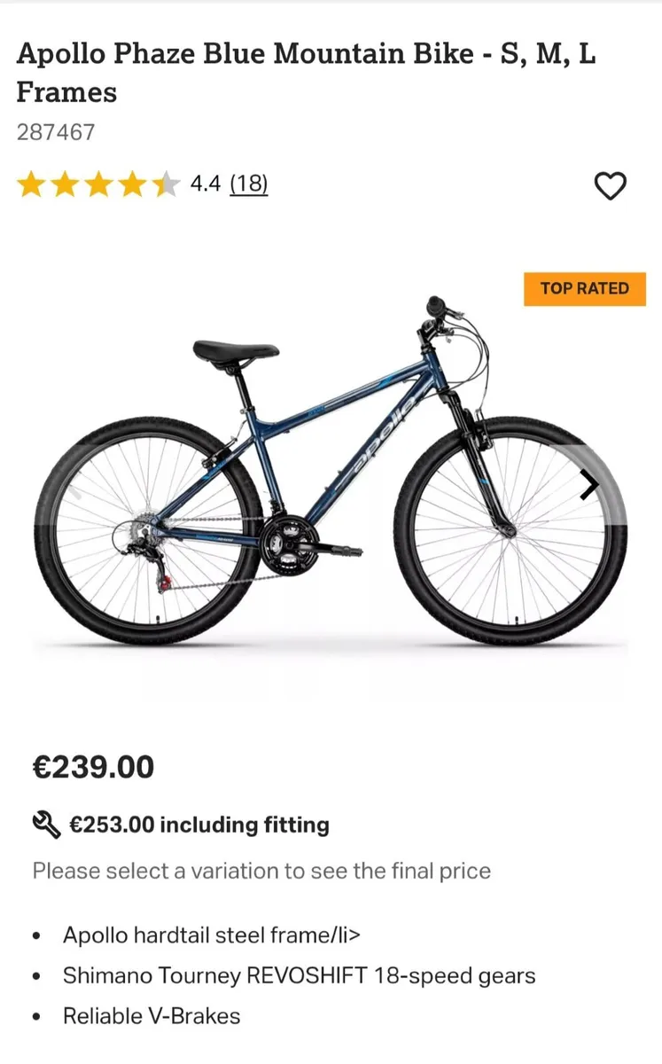 Small Men's Blue Bicycle - Image 3