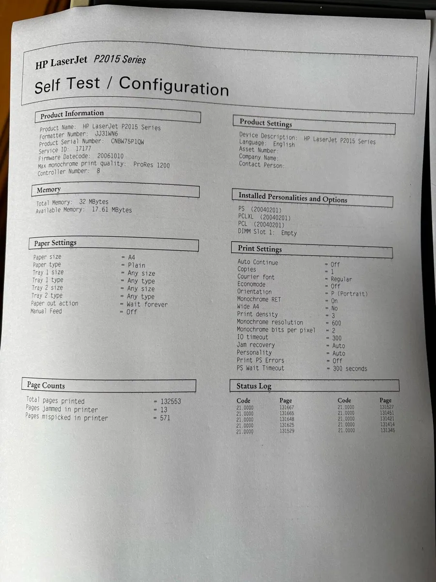 HP Laserjet P2015 - Image 4