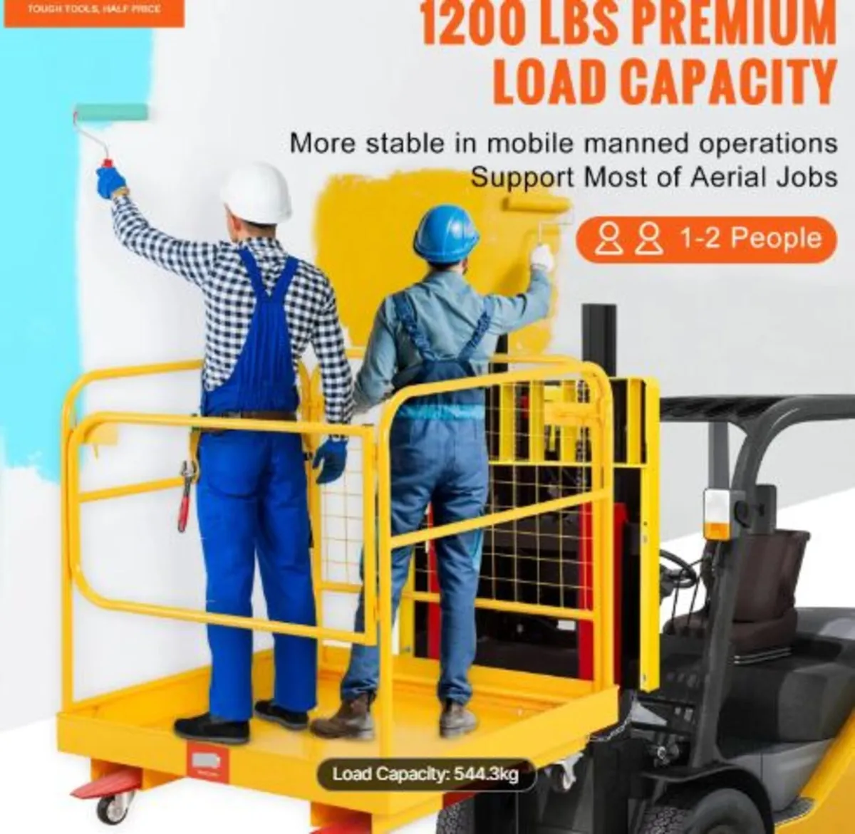 Forklift Safety Cage, 544.3 kg Load Capacity,91.4 - Image 2
