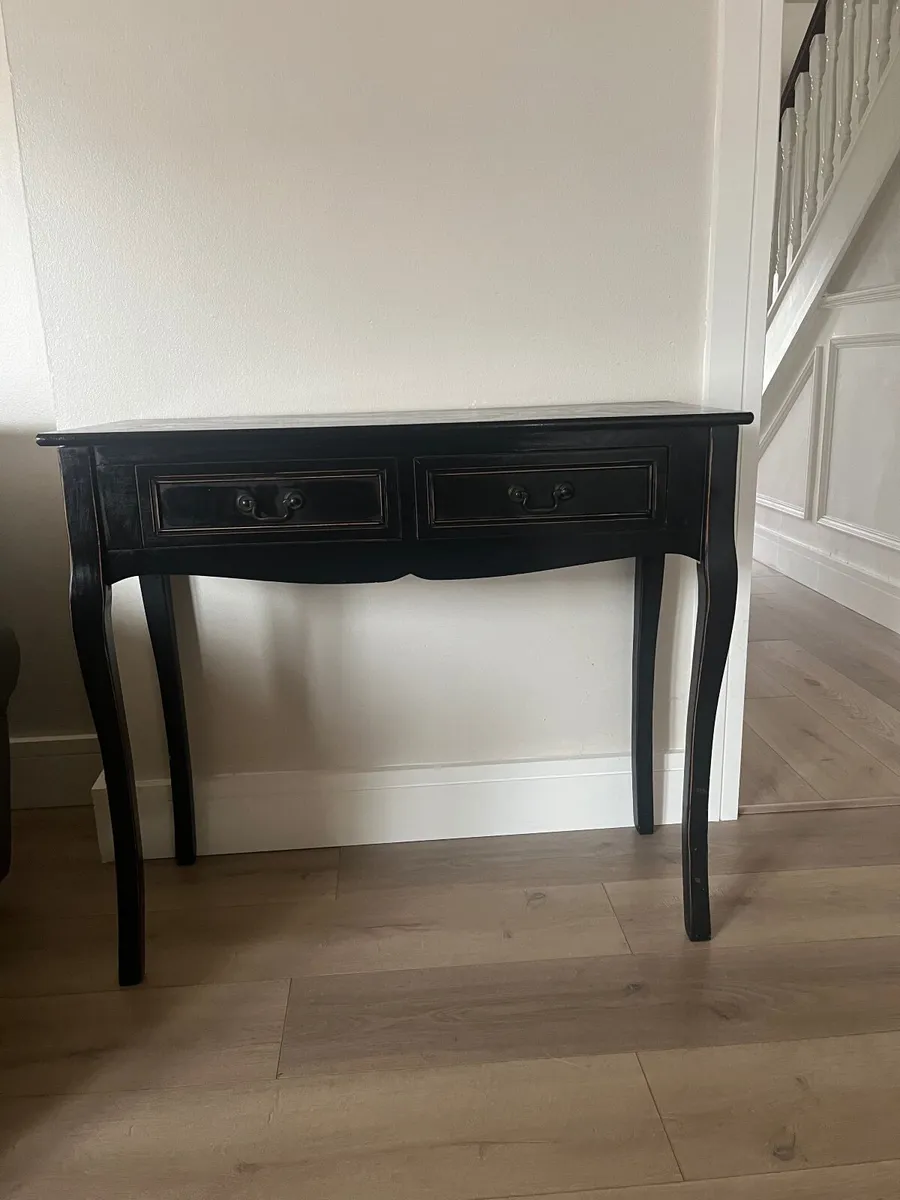 Black console table