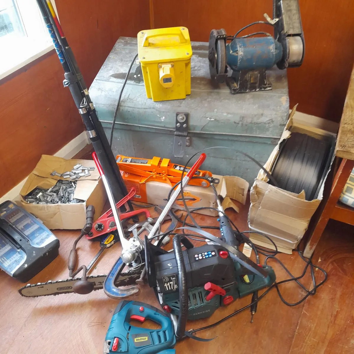 Assortment of tools and chest - Image 1
