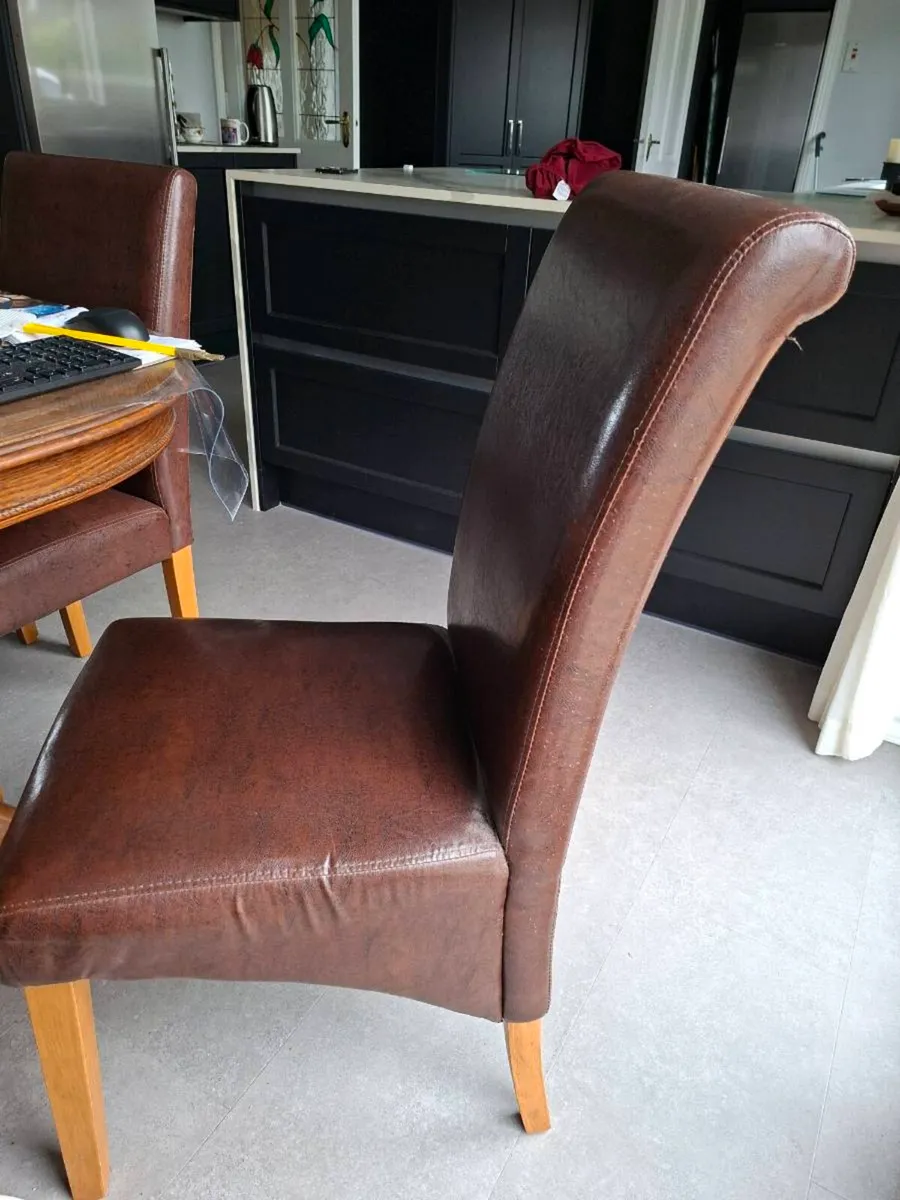 Faux leather chairs - Image 2