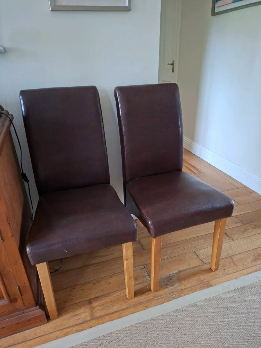 Faux leather chairs - Image 3