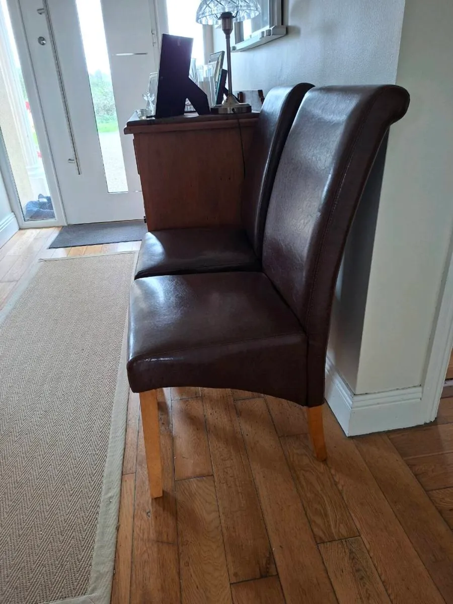 Faux leather chairs - Image 4