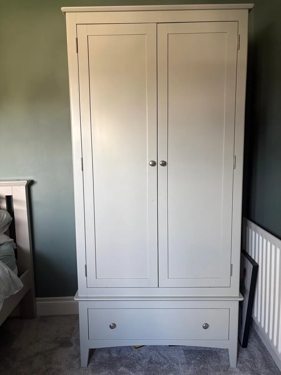 Grey Matching Wardrobe & Chest of Drawers - Image 2