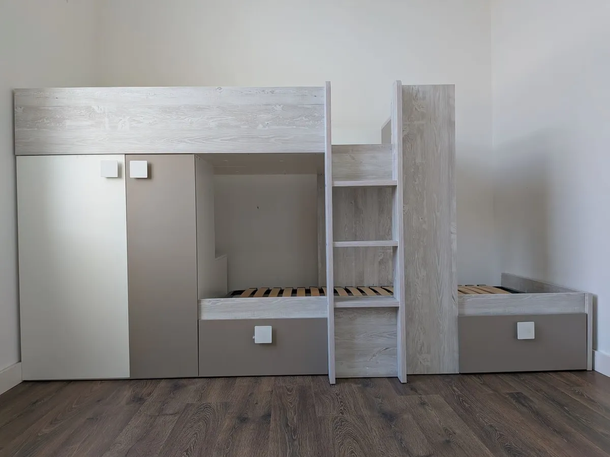 Trasman Barca bunk bed with wardrobe and storage - Image 1