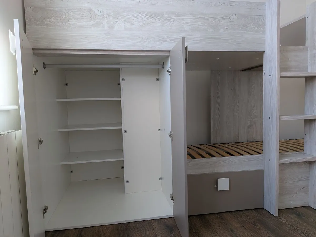 Trasman Barca bunk bed with wardrobe and storage - Image 2