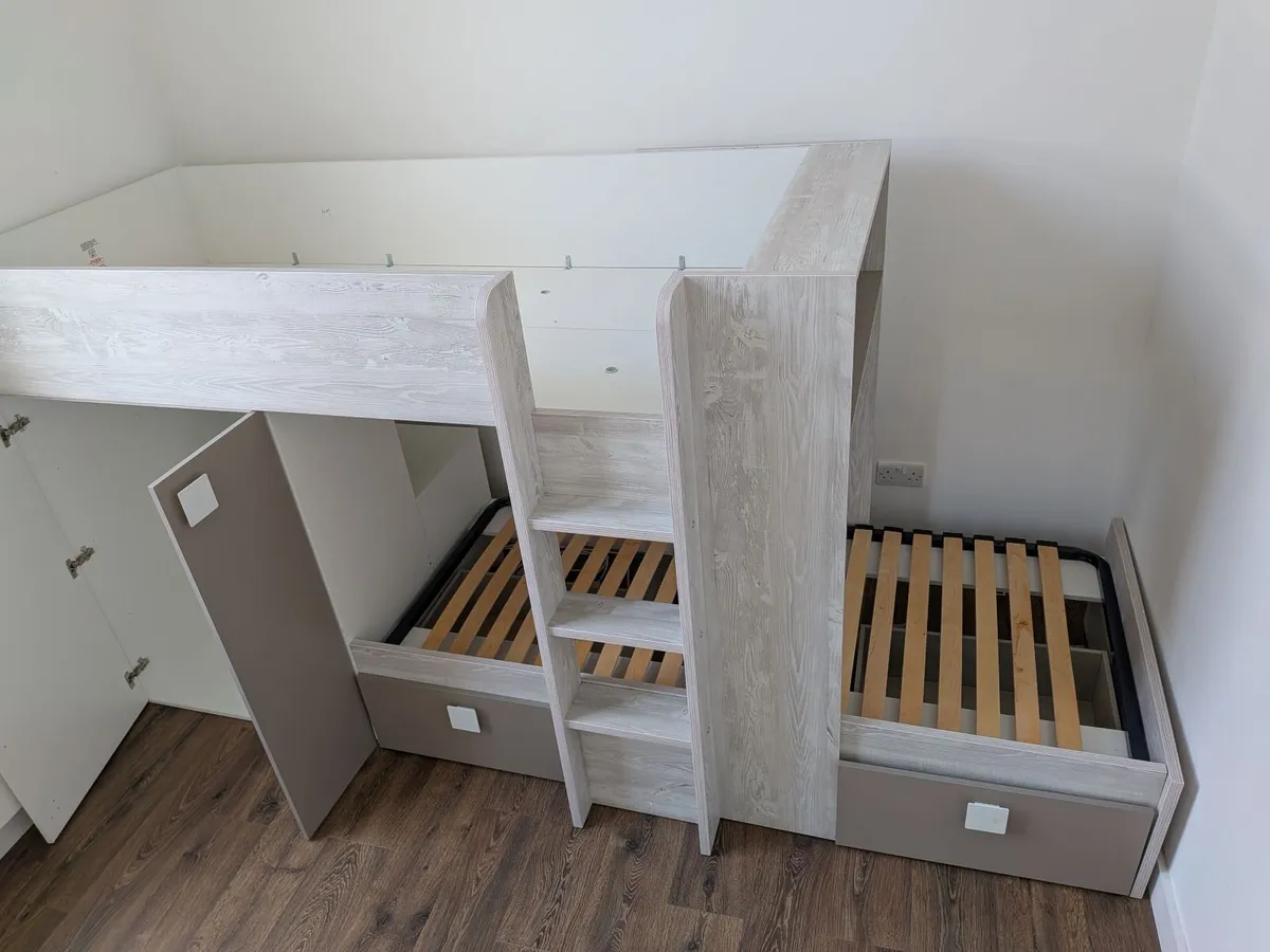 Trasman Barca bunk bed with wardrobe and storage - Image 3