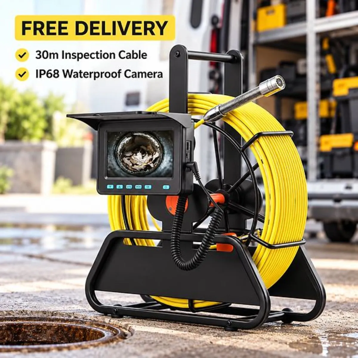 Sewer Camera 30m Drain Inspection Camera with Scre - Image 3