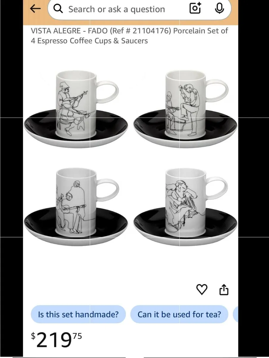 Vista Alegre Fado Espresso Set by Catarina Pestana - Image 1