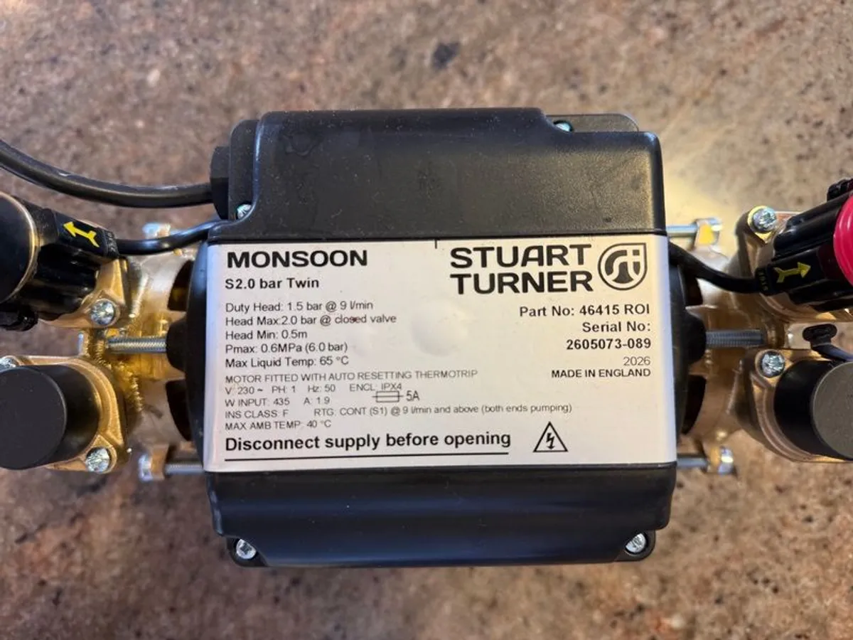 Monsoon Shower Pump 2 Bar Twin - Image 2
