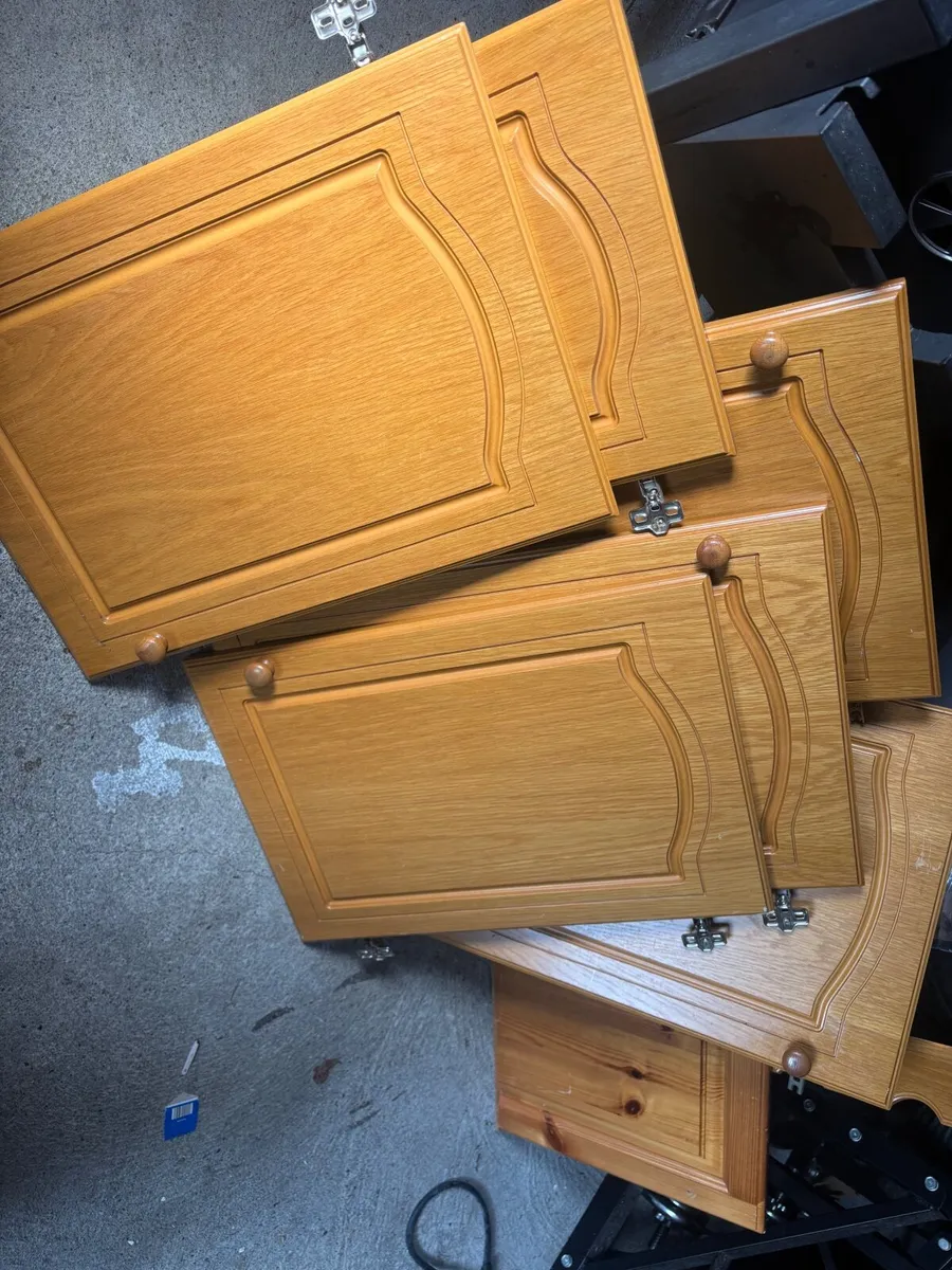 Kitchen/utlity room oak and MDF cupboard doors - Image 3