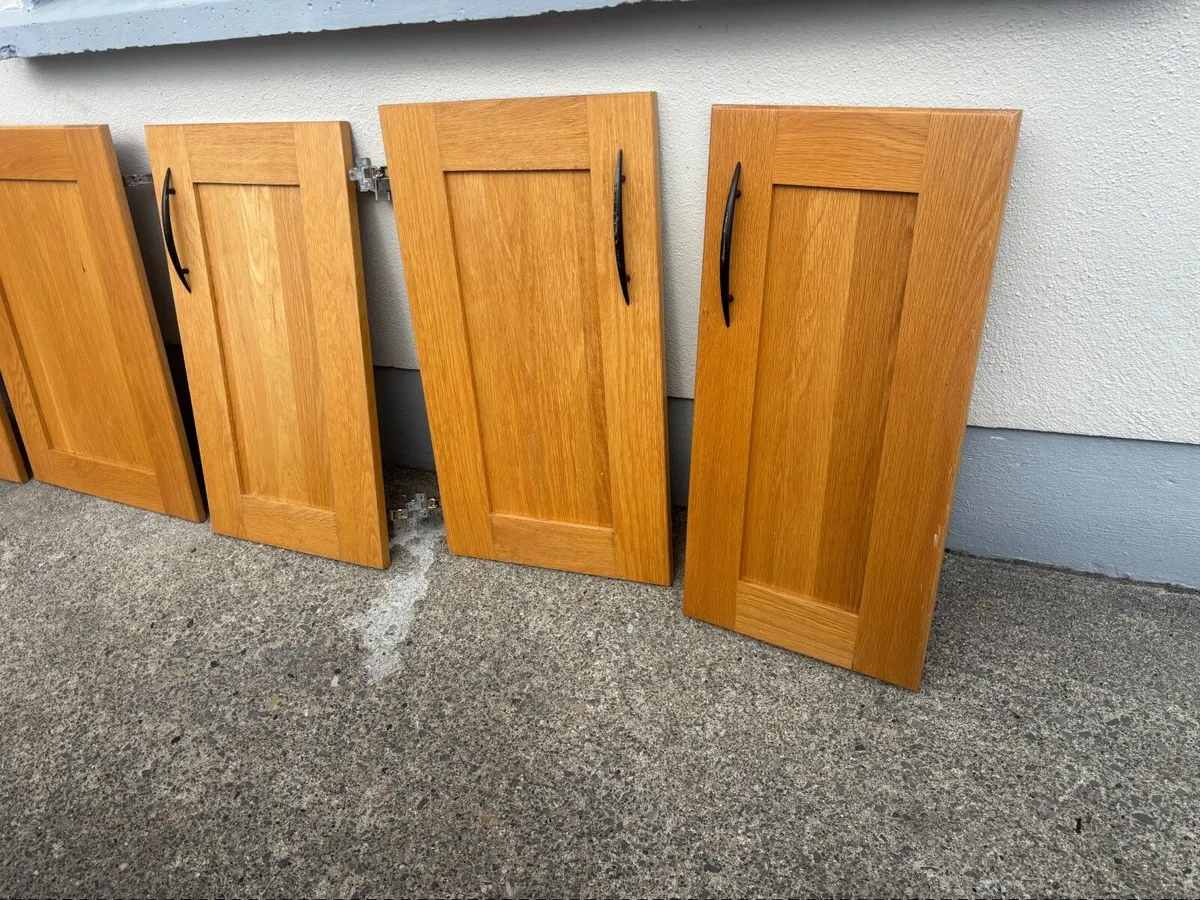 Kitchen/utlity room oak and MDF cupboard doors - Image 2