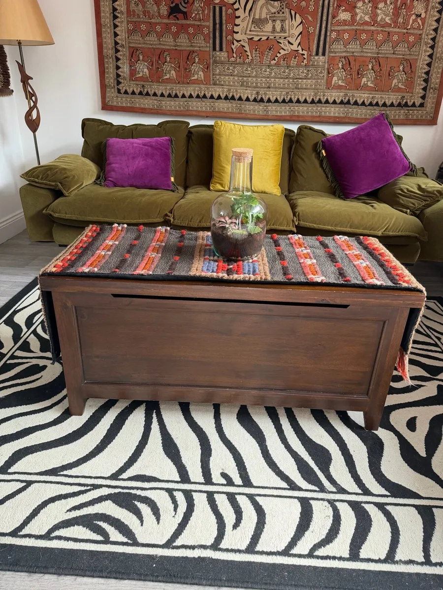 Wooden Blanket Storage Box - Image 1