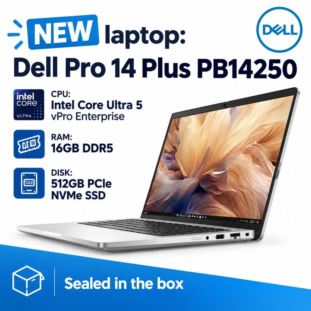 Dell Pro 14 Plus laptop, NEW - Image 1