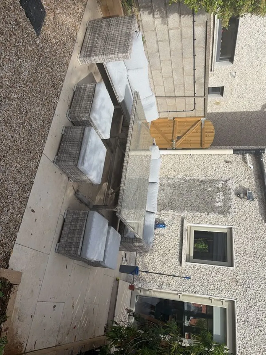 outdoor Rattan Dining Set - Image 1