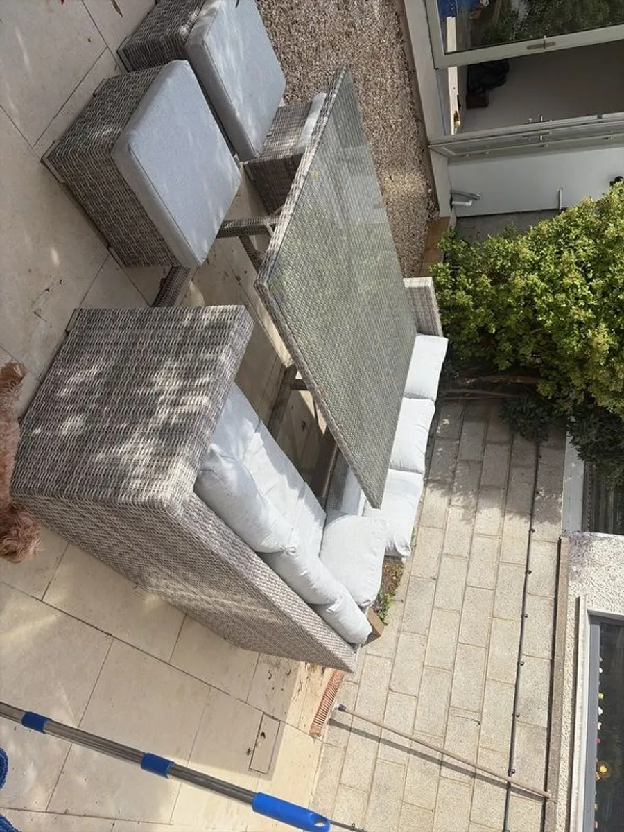 outdoor Rattan Dining Set - Image 4