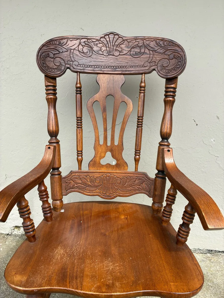 6 solid oak chairs - Image 3