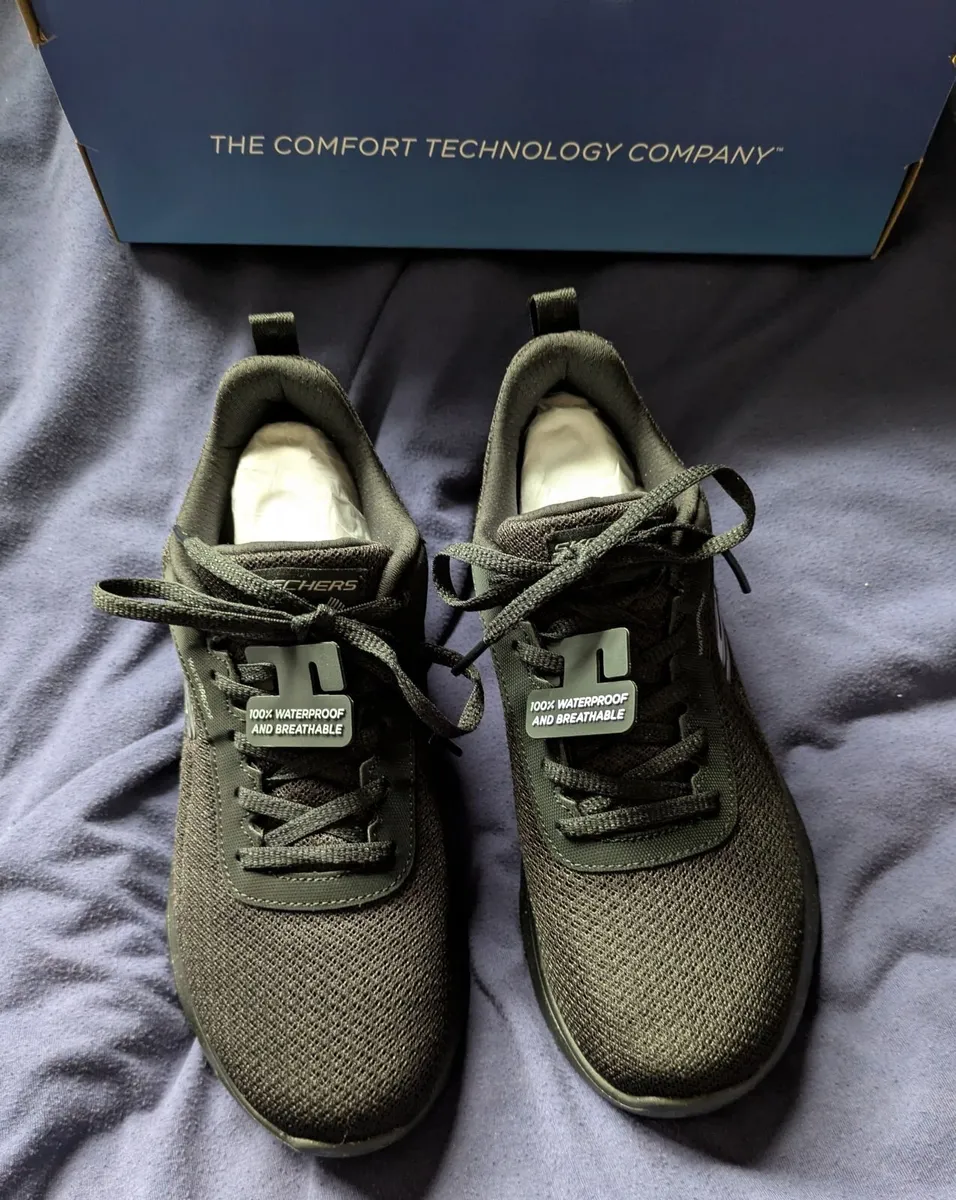 Waterproof Black Skechers Runners - Image 1