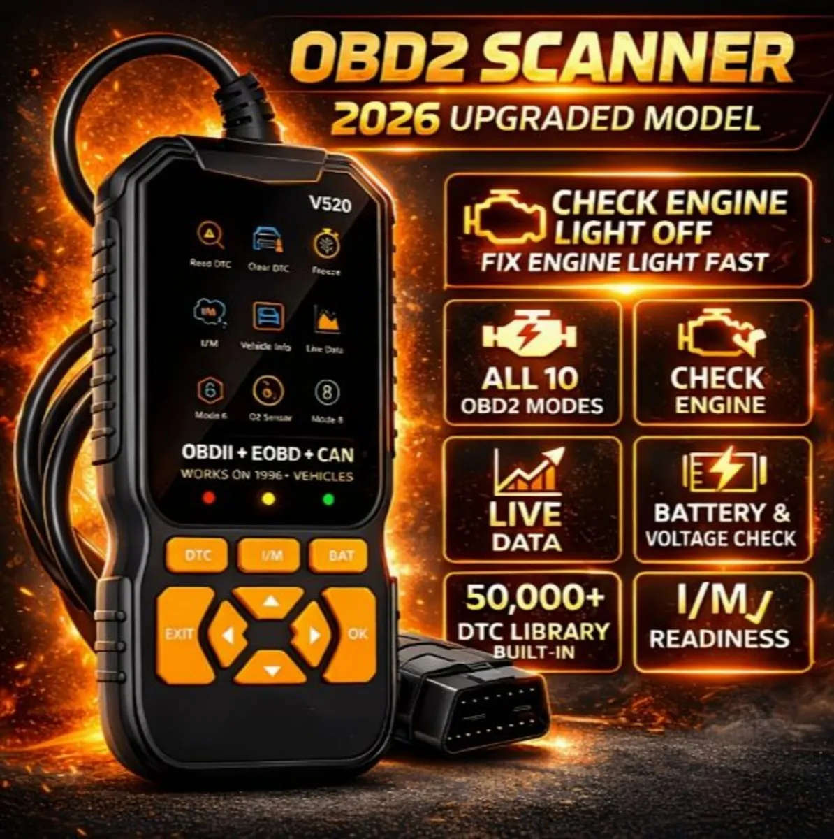 OBD2 Professional Scanner 2026 - Ideal for NCT - Image 1