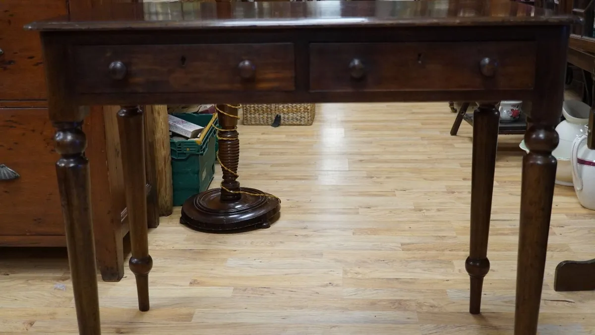 Edwardian Mahogany Writing/Dressing Table - Image 4