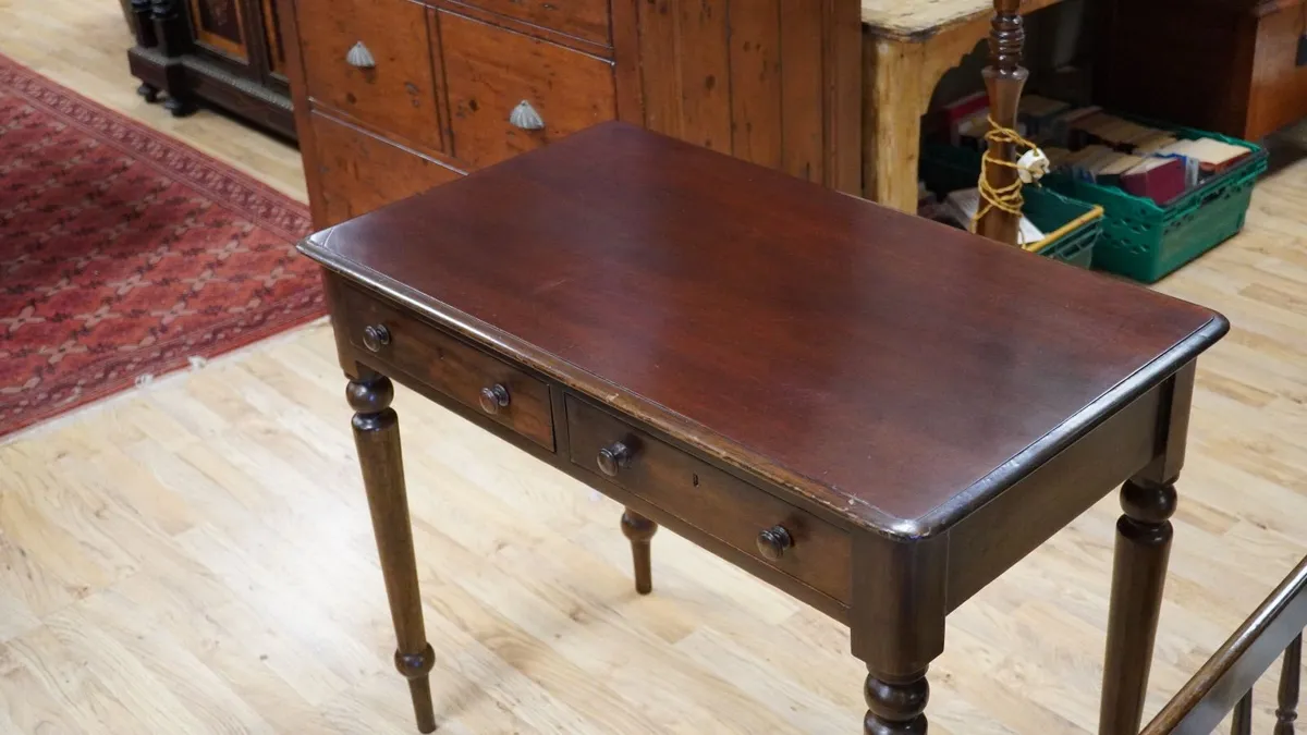 Edwardian Mahogany Writing/Dressing Table - Image 2