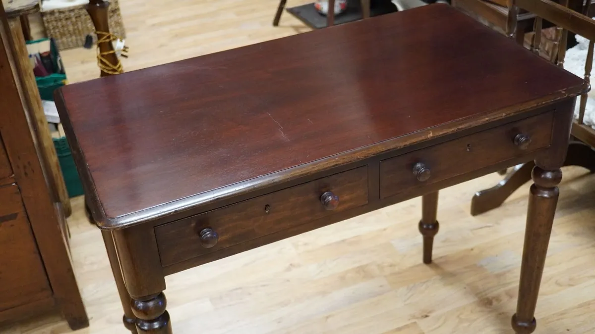 Edwardian Mahogany Writing/Dressing Table - Image 3