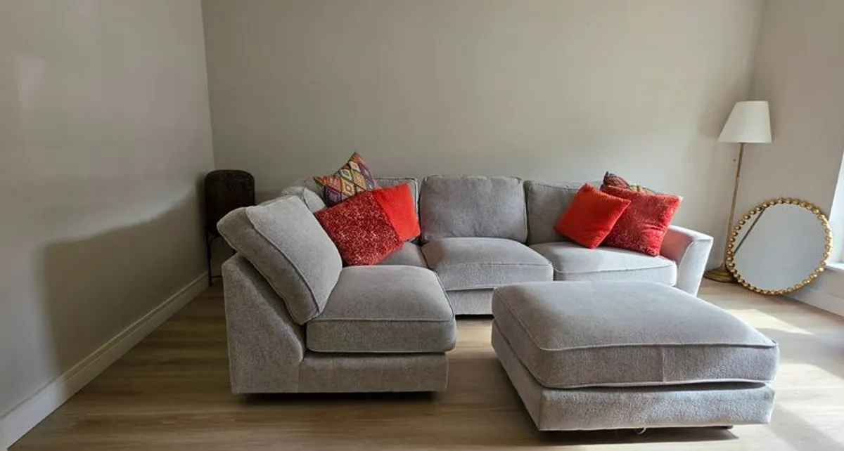 EZ Living Isaac L-Shaped Sofa and Footstool for 1450euro - Image 1