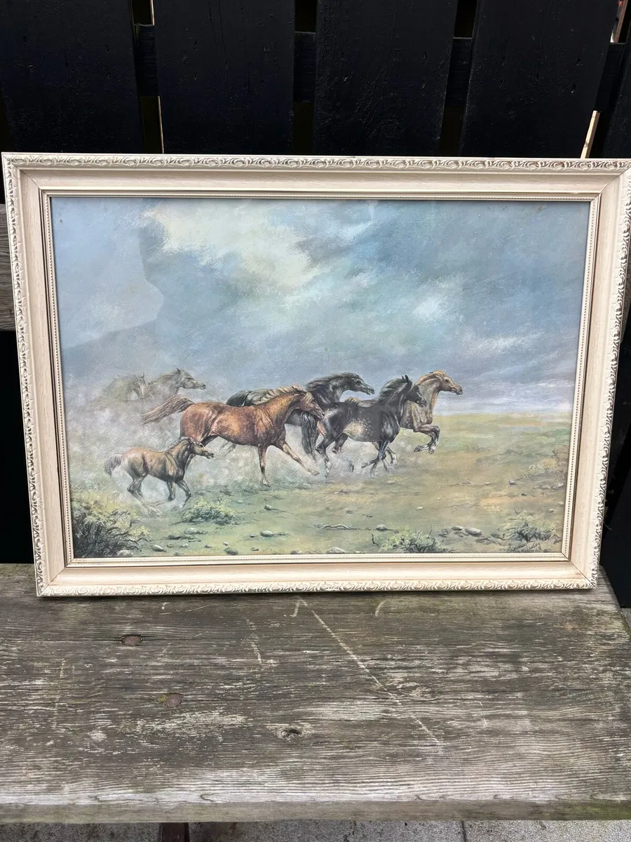 Vintage mid century “running wild “ print - Image 1