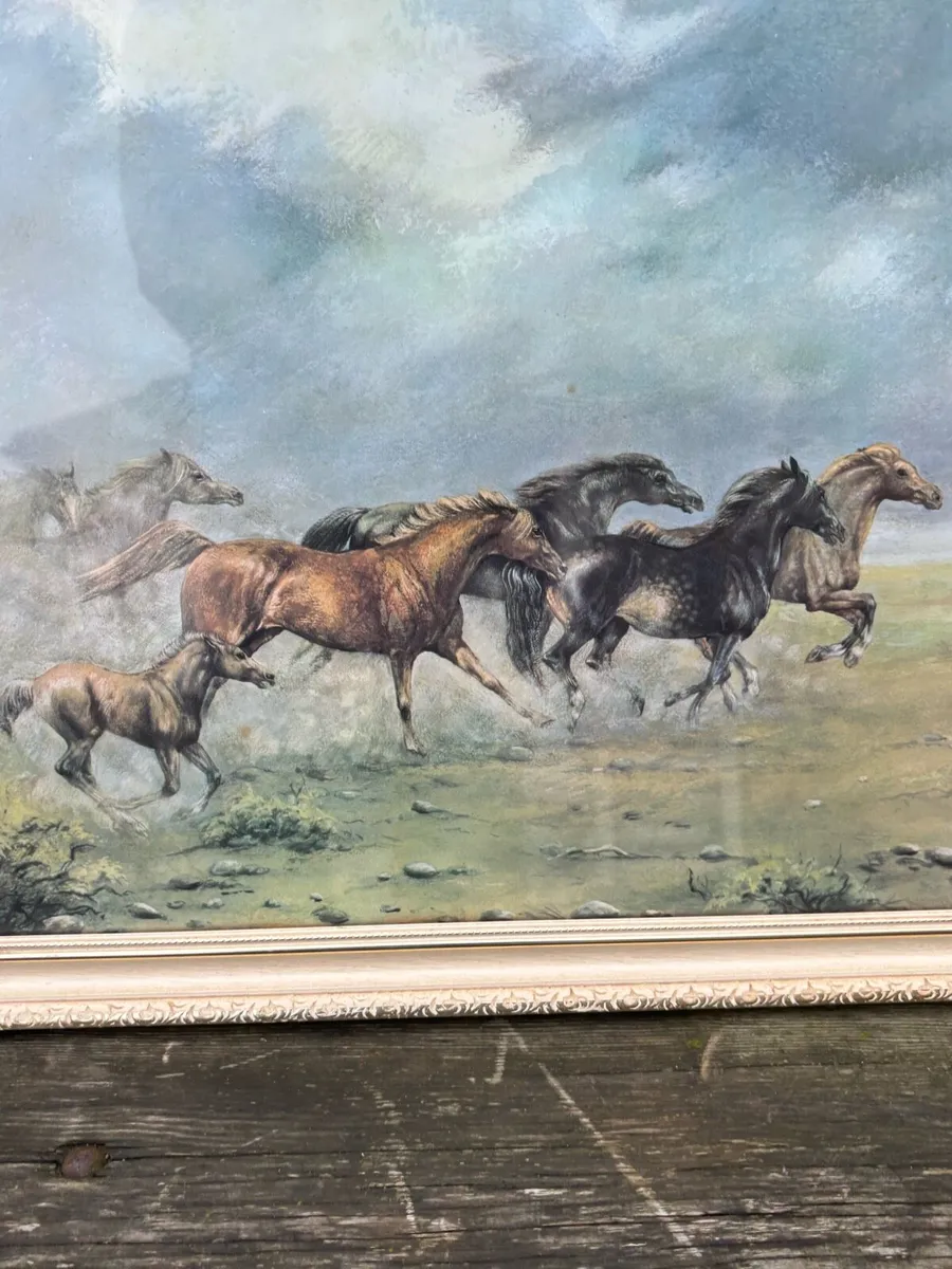 Vintage mid century “running wild “ print - Image 2
