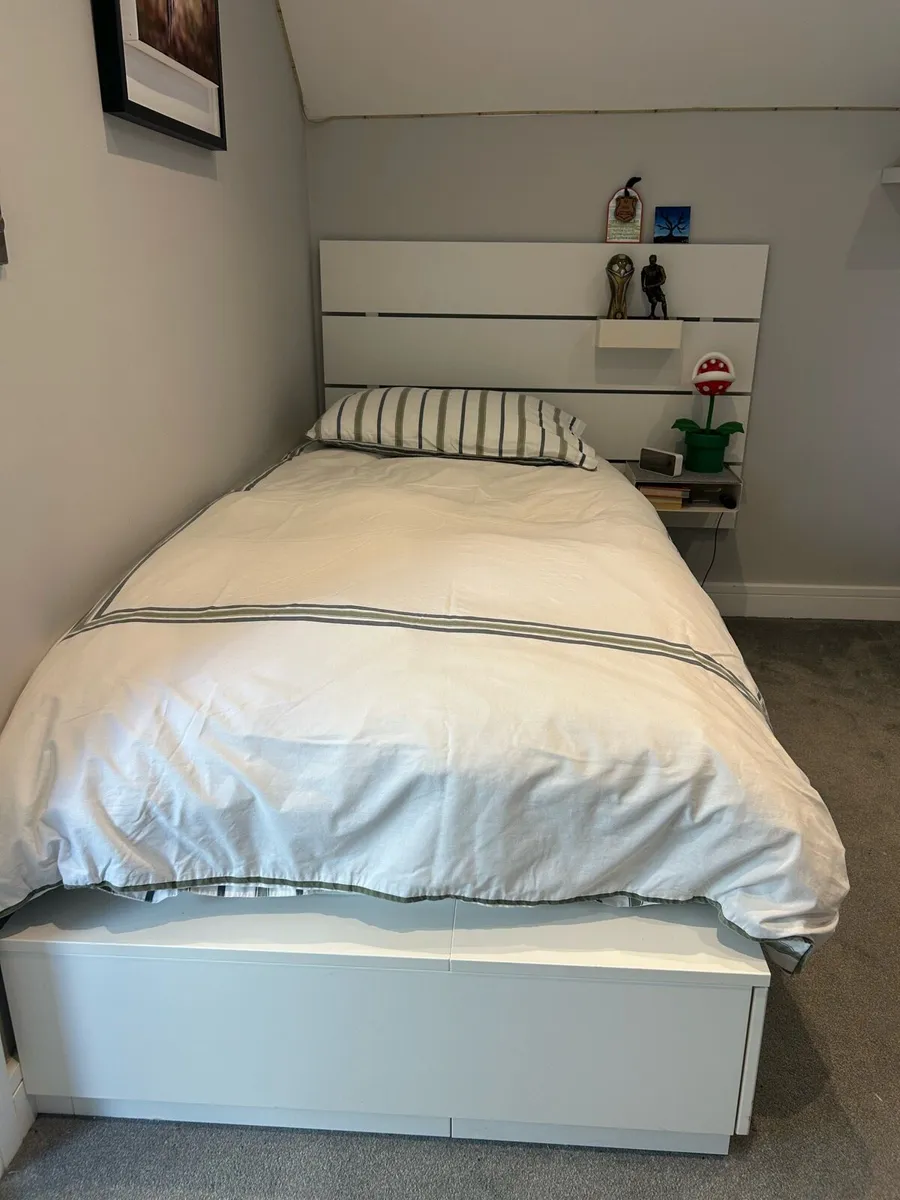 Ikea Single Bed with Storage - Image 2