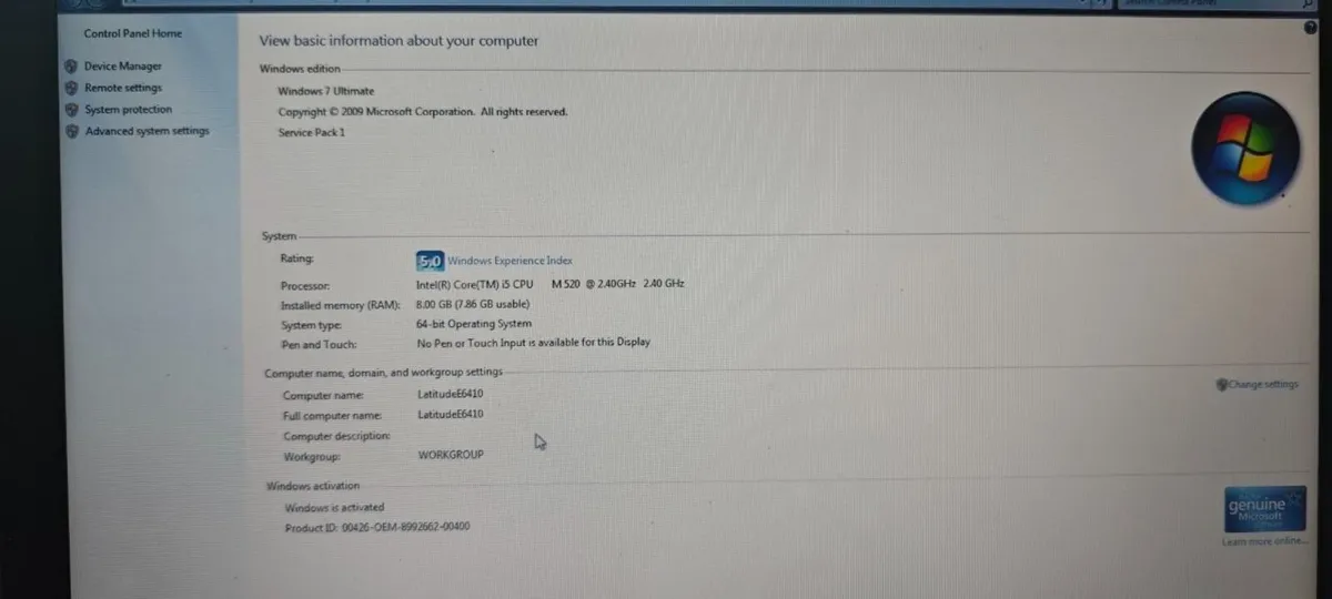Dell Latitude E6410 i5CPU/8Gb Laptop Notebook - Image 3