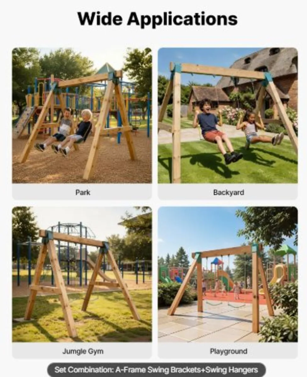 Swing Set Brackets,Heavy-Duty A-frame Set Hardware - Image 4