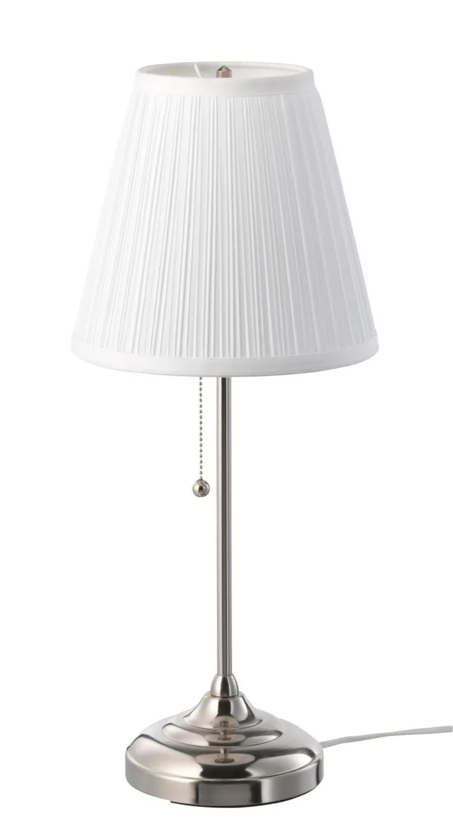 2 x IKEA ÅRSTID Table lamp, nickel-plated/white - Image 1